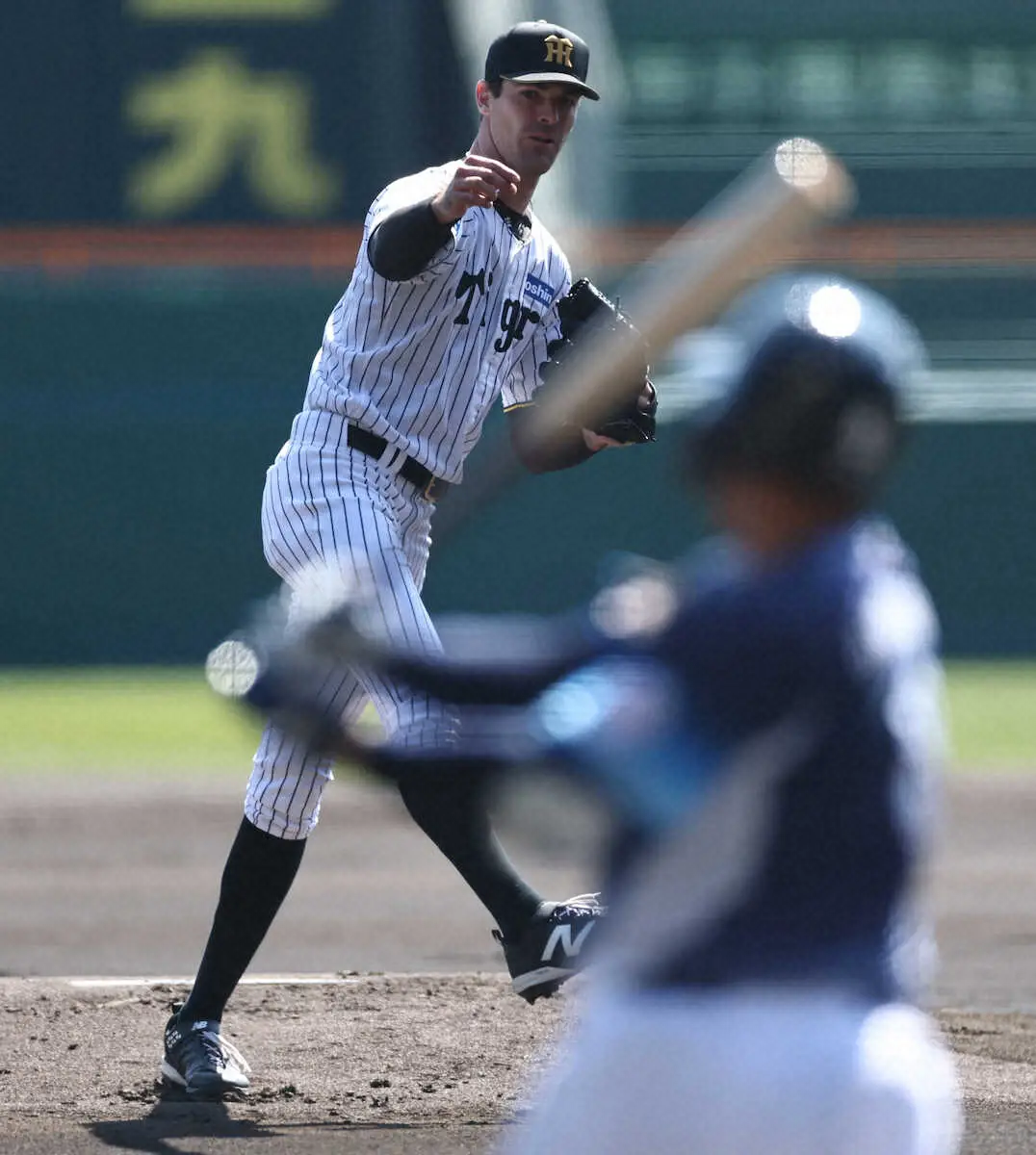 【画像・写真】阪神・ラグズデール　来日“初勝利”「全体的にいい内容」　3盗塁献上も藤川監督「いい課題出た」