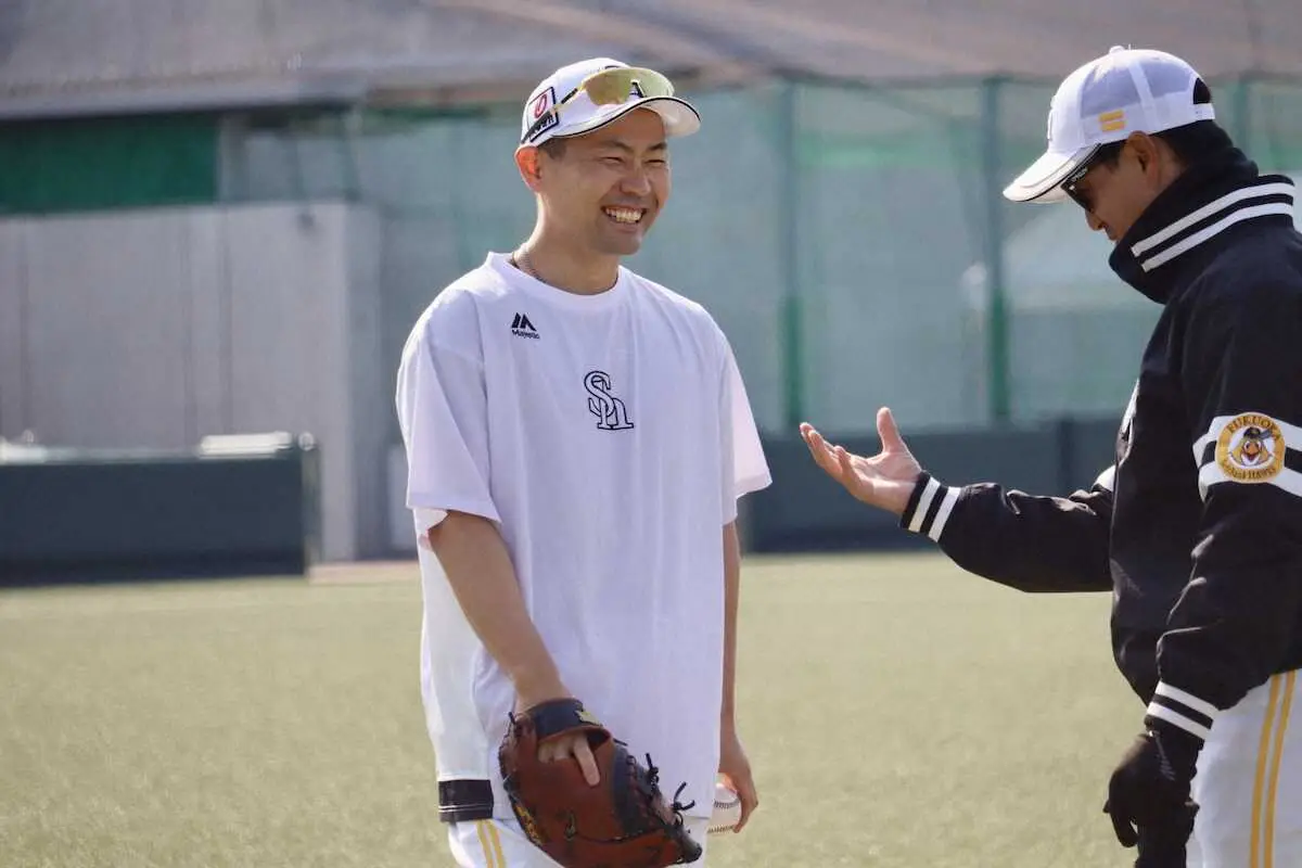 【画像・写真】ソフトバンク・中村晃「スライディングもした　そろそろかな」　来週中の実戦復帰を目指して最終調整
