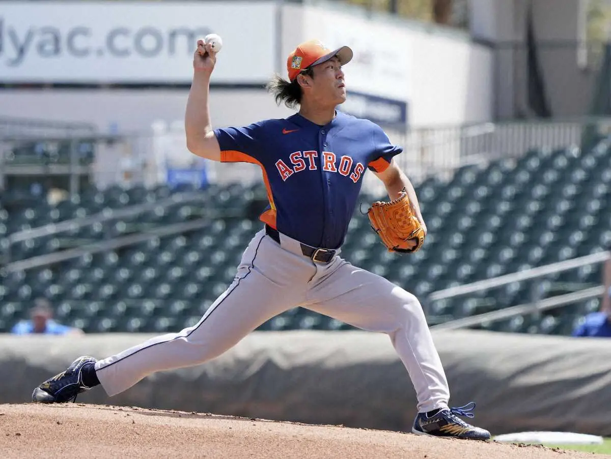 【画像・写真】アストロズ・今井　3回完全で米“初勝利”　出た最速159キロ「一番感覚良く投げられた」