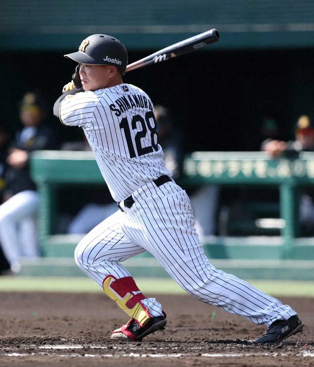 【画像・写真】阪神・嶋村麟士朗　支配下御礼2安打1打点の猛アピール　ビジョントレ効果で開幕1軍見えた