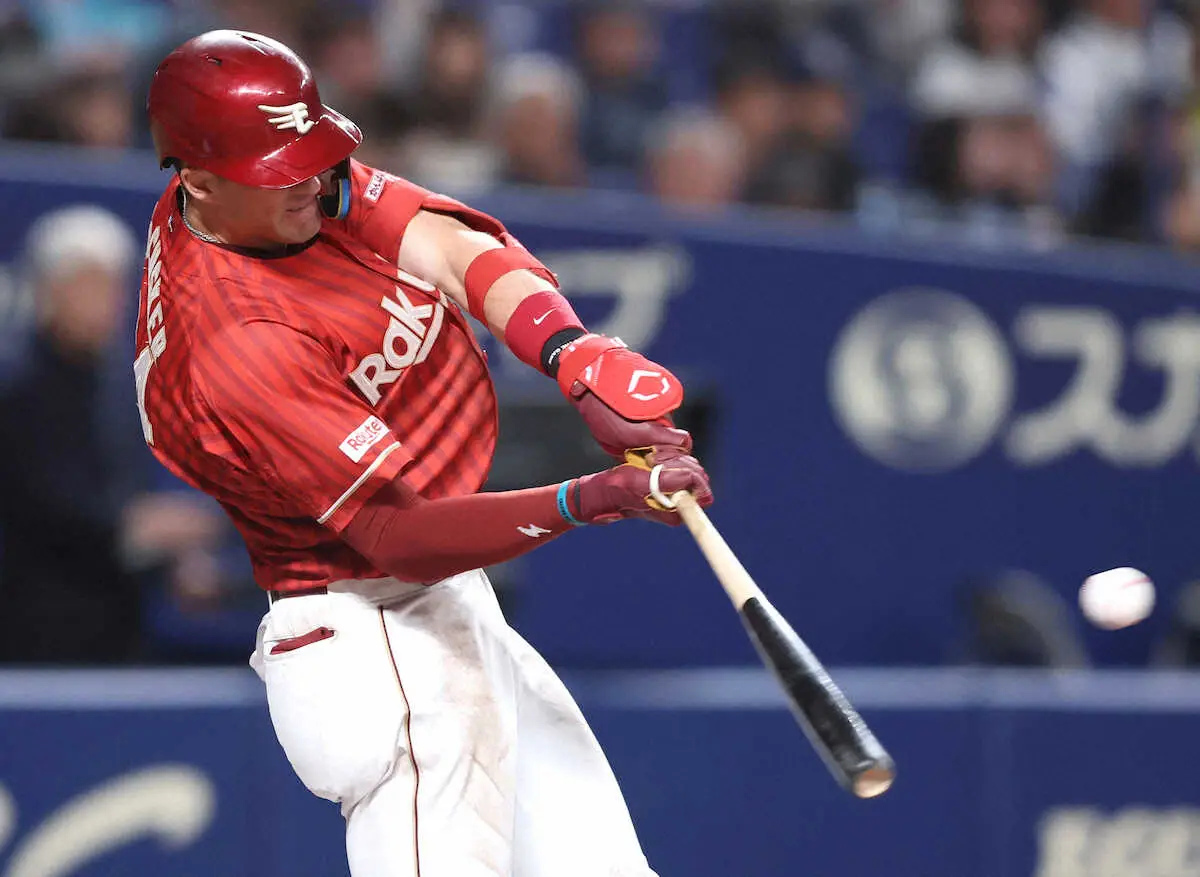 【画像・写真】楽天　新助っ人マッカスカーが3打席連続安打で2打点　前日は2打席連発と一気に上り調子に