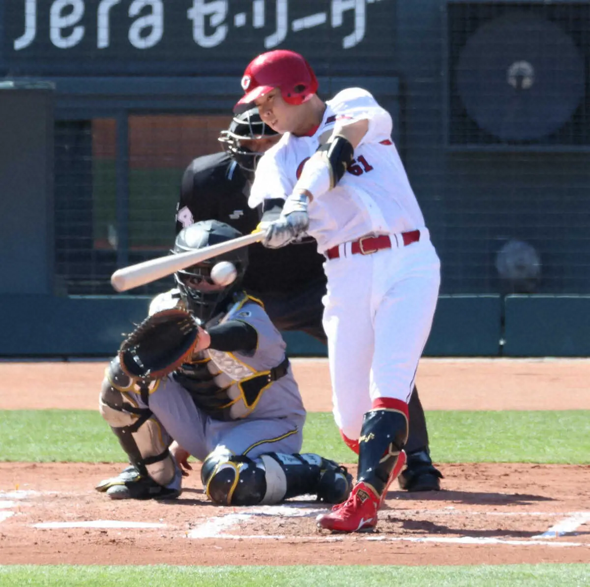 【画像・写真】広島　両打ちのドラ1・平川蓮が両打席で安打「シーズンで苦手なコースを突かれて打てなくならないよう」