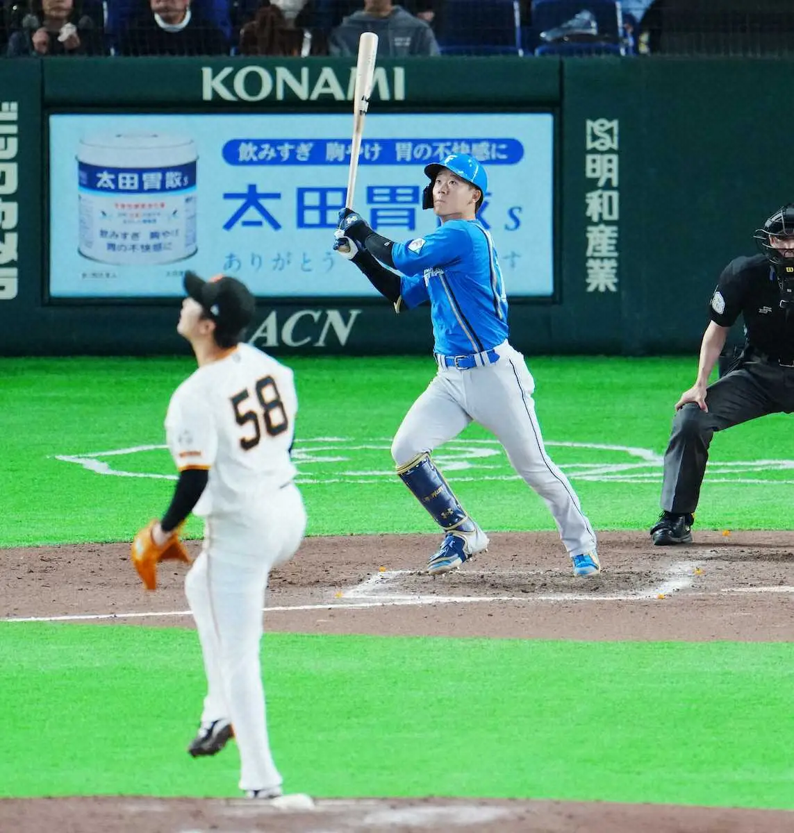 【画像・写真】日本ハム・矢沢宏太、OP戦1号は「完璧でした」　“憧れ”長野の引退試合で自慢の打撃披露