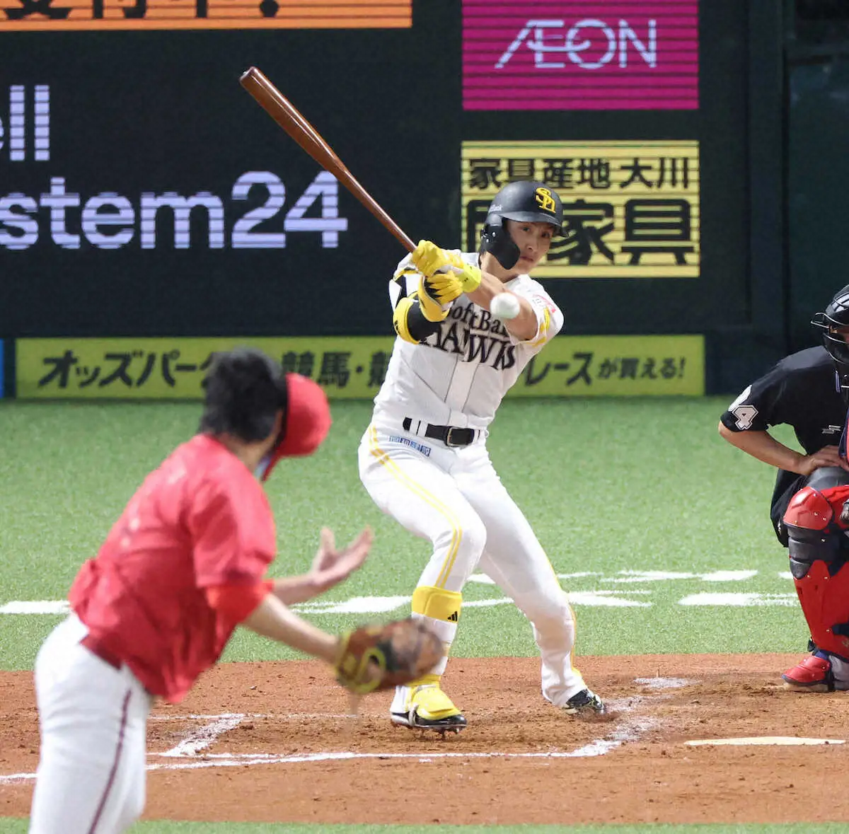 【画像・写真】ソフトバンク　WBC組の周東佑京＆牧原大成がともに先発出場