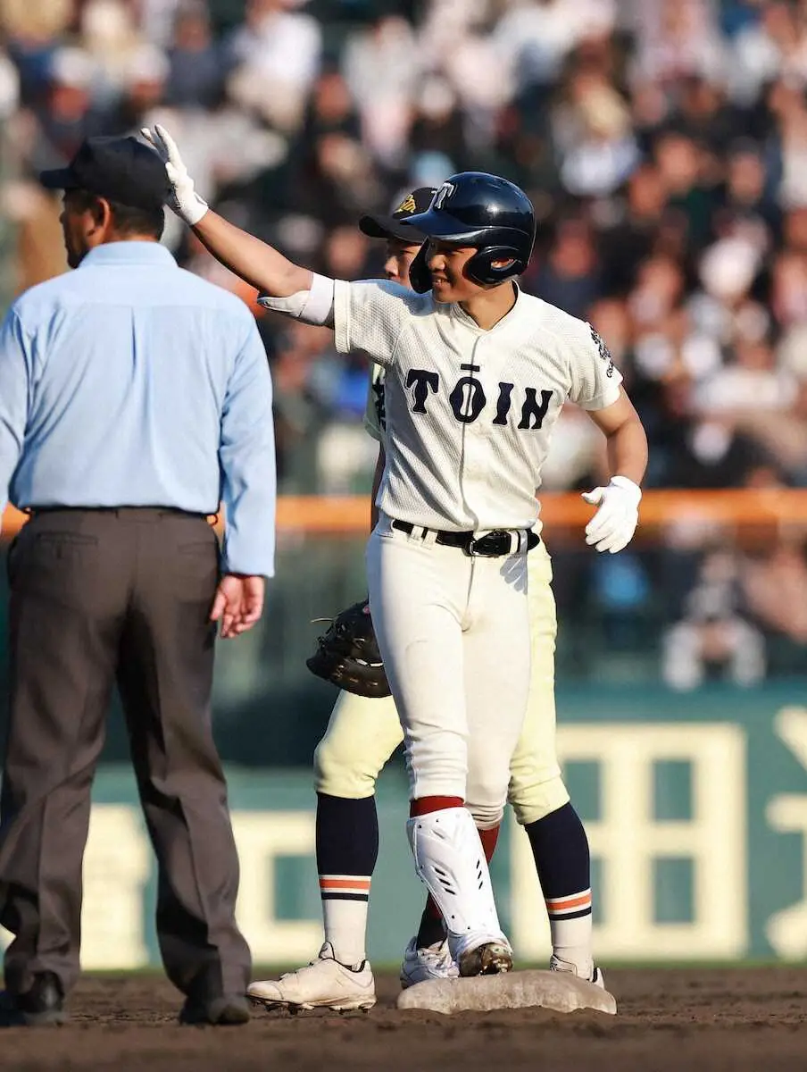 【画像・写真】【センバツ】大阪桐蔭　6回に4番・谷渕瑛仁のソロで勝ち越し！小川蒼介は5回2失点と粘投