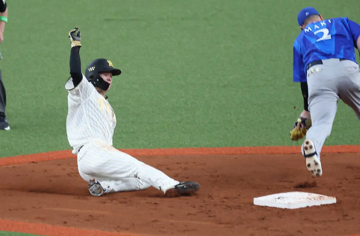 【画像・写真】阪神　中野拓夢がプロ通算100盗塁！6年目で大台に到達　今季2個目の盗塁で決めた