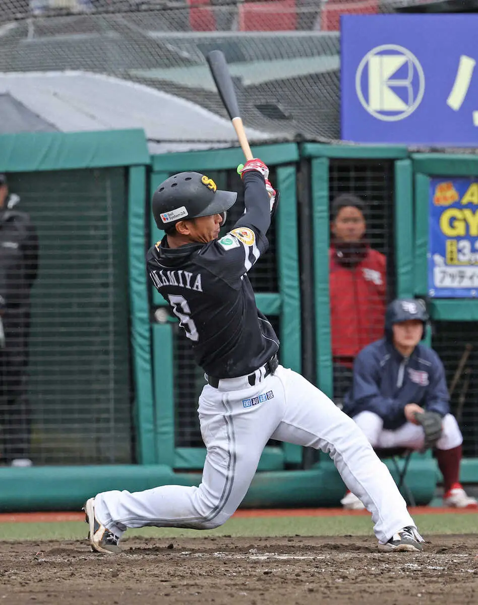 【画像・写真】ソフトバンク・今宮健太、ベテランの勝負強さ発揮！2戦連続タイムリー