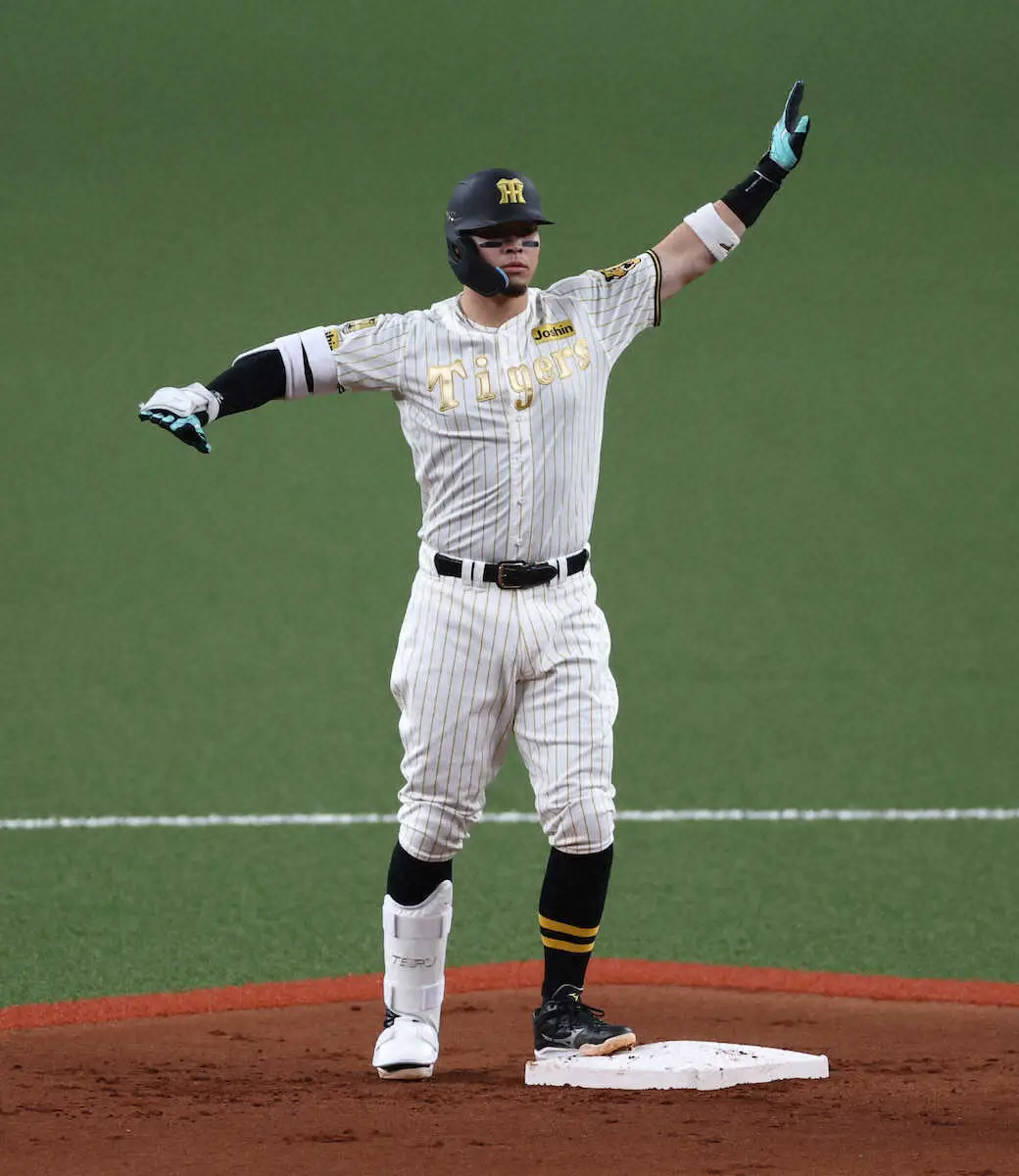 【画像・写真】阪神・佐藤輝明は今年もV男だ!昨季の勝利打点王が今季も4勝中2勝　球団左打者最速150二塁打王手
