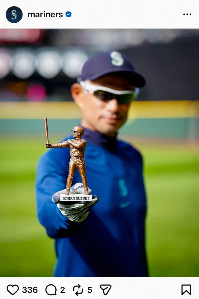 マリナーズの球団公式インスタグラム（@mariners）から - スポニチ