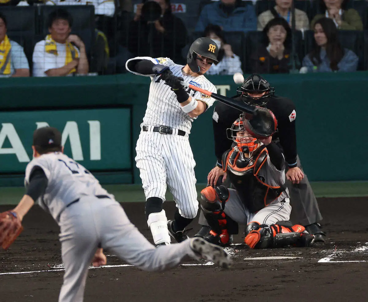 【画像・写真】阪神・佐藤輝明　虎党に魅せた“3冠の夢”　バース彷彿のマー撃ち4号!打率&打点はリーグ首位独走