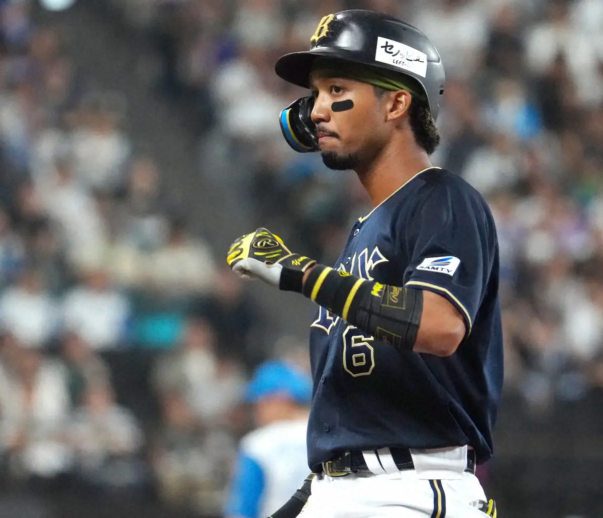 【画像・写真】オリックス・宗佑磨「全身全霊のスイングで」初回初球先頭打者弾　徐若熙から4号　渾身のガッツポーズ