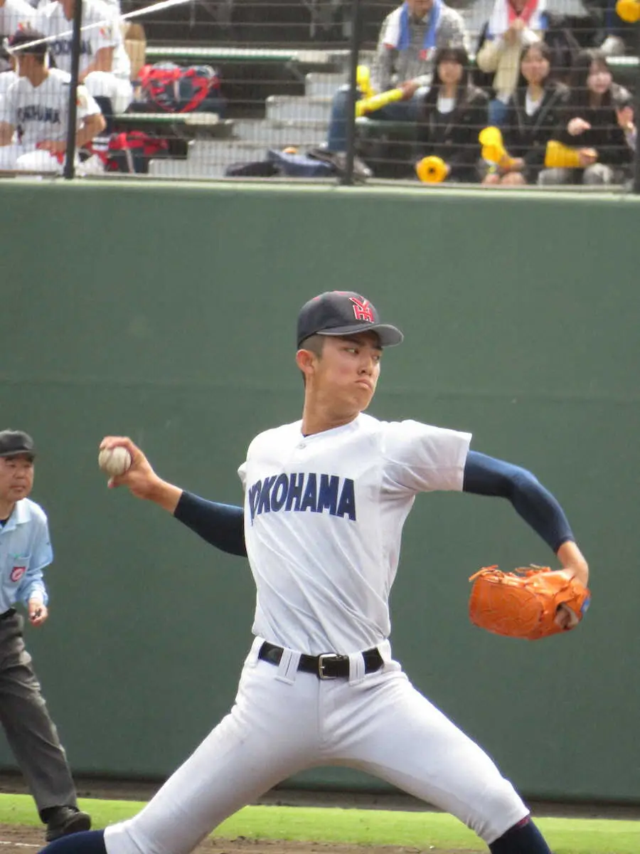 【画像・写真】【春季神奈川大会】横浜ヒヤリ！エース織田が気迫のスクランブル救援　8回6安打―2失点も勝利に貢献　