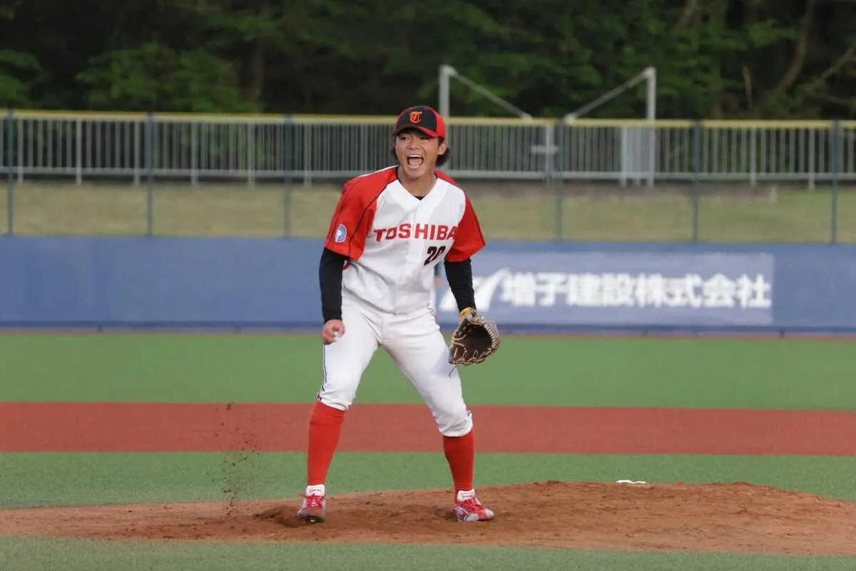 【画像・写真】東芝・浅野駿吾　入社3年目右腕が公式戦初完投初完封　チームを決勝トーナメント進出に導く　日立市長杯