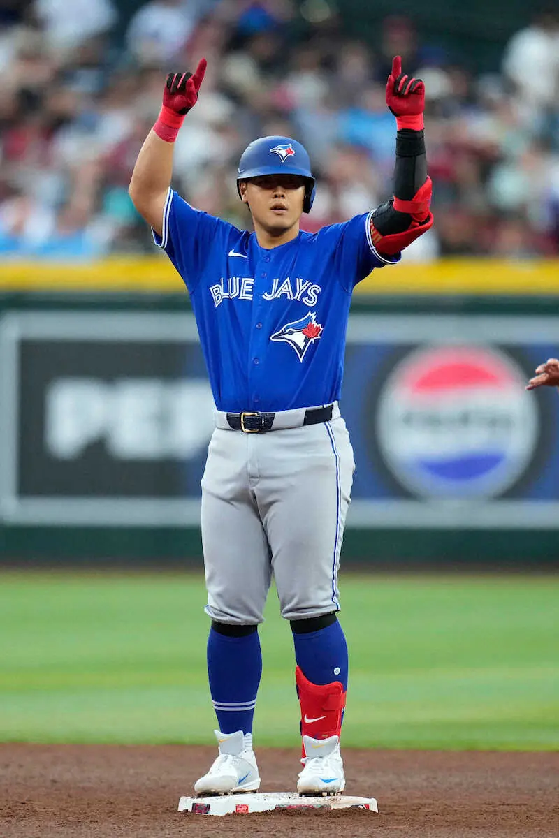 【画像・写真】ブルージェイズ・岡本和真（AP）