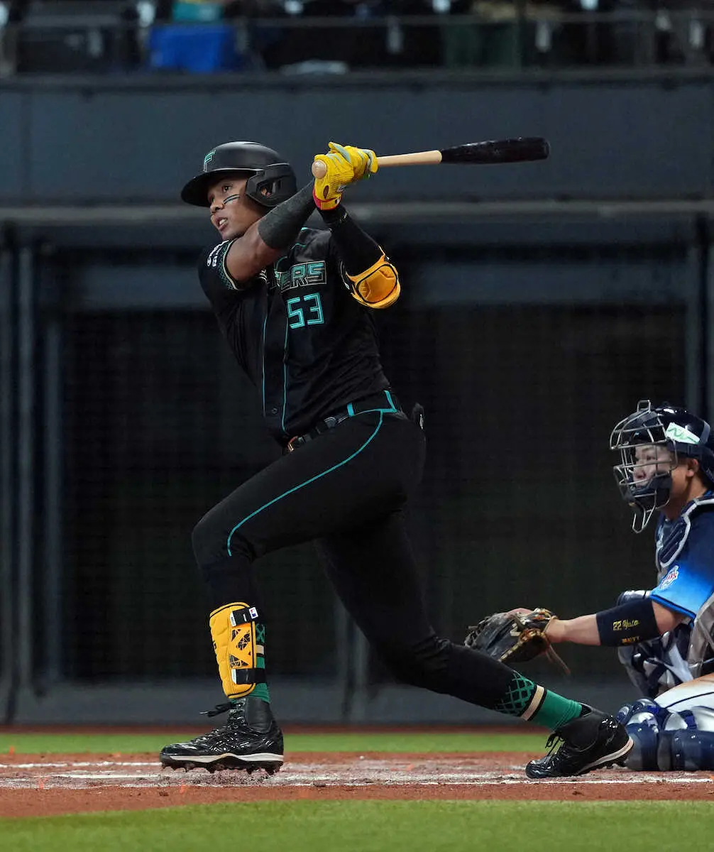 【画像・写真】球場騒然…日本ハム・水谷瞬の顔面付近に送球が直撃するアクシデント→無事守備に就く