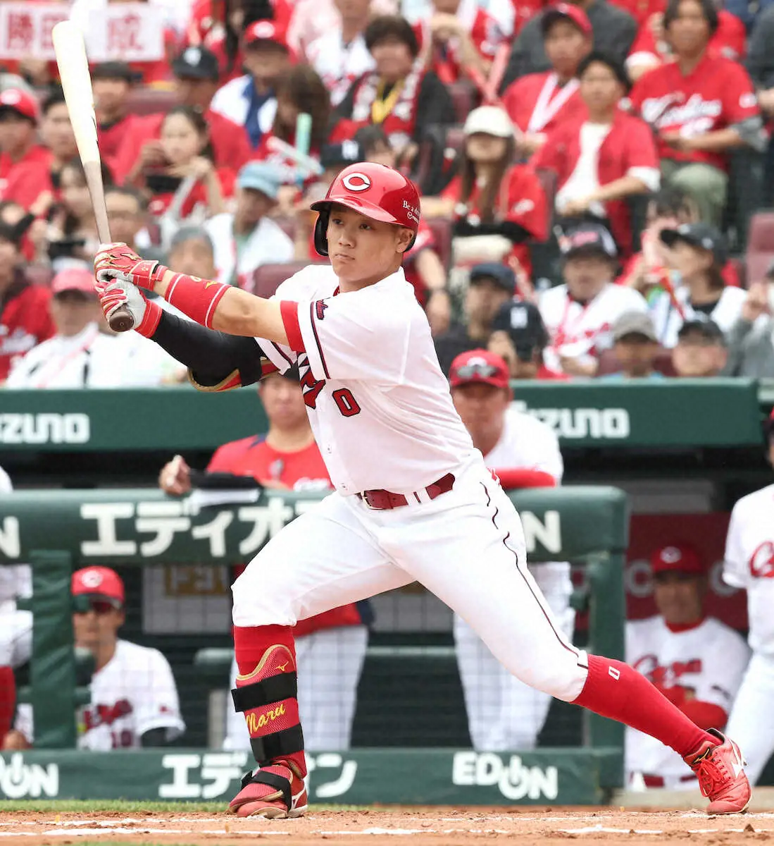 【画像・写真】広島は新人が期待の光　ドラ1・平川蓮が2安打でドラ3・勝田成が3安打　勝田「自分も何とか続こうと」