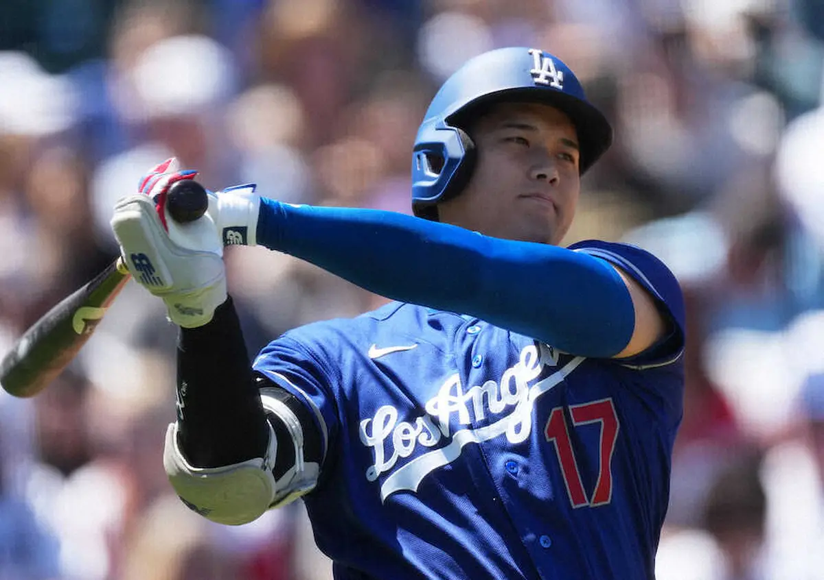 【画像・写真】大谷翔平が51試合連続出塁　3回に右中間適時二塁打　球団歴代単独3位に