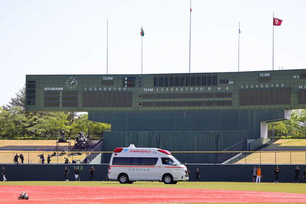 【画像・写真】巨人・泉口にアクシデント　試合前練習で打球が直撃　2軍戦に出場していた石塚が急きょ長野へ