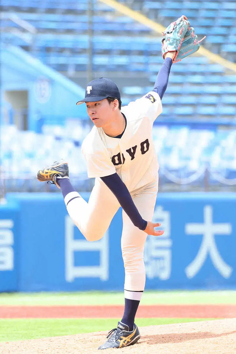 【画像・写真】東洋大1勝1敗のタイに　最速147キロ右腕・谷　8回から好救援し今季2勝目