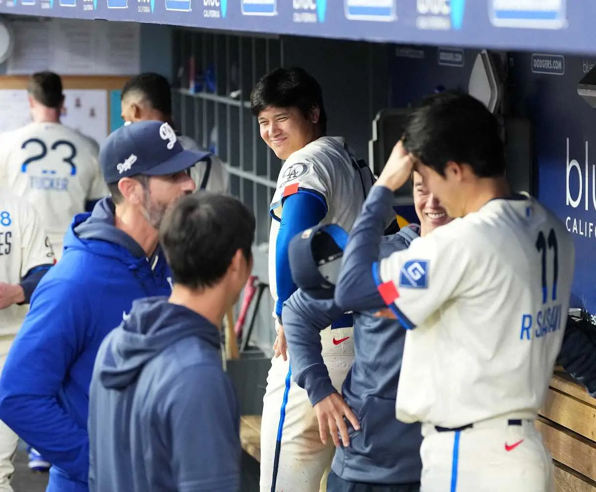 【画像・写真】ドジャース・大谷　4試合14打席ぶりに安打　2四球＆今季2個目の盗塁も記録