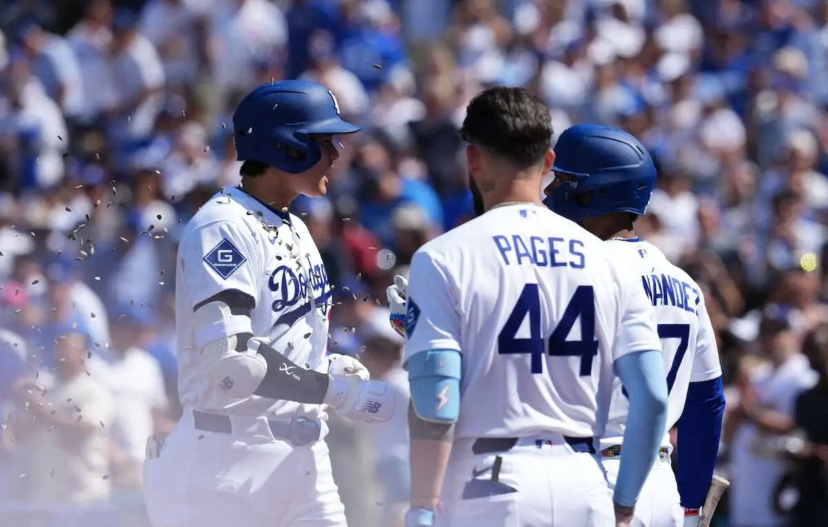 【画像・写真】ドジャース・大谷　復活の60打席ぶり弾　構えもバットも変えて6号&今季初3安打