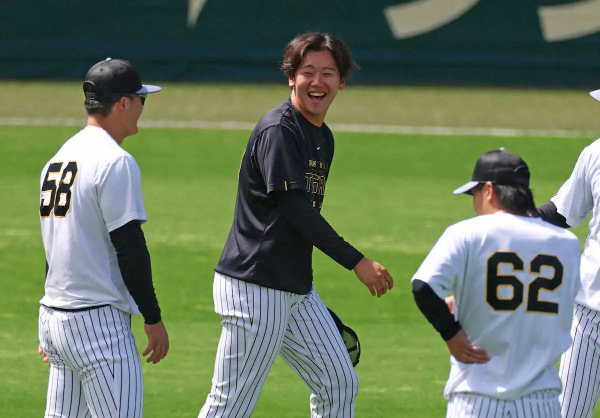 【画像・写真】9連戦中の阪神、門別啓人が合流、早川太貴も先発組の調整に加わる
