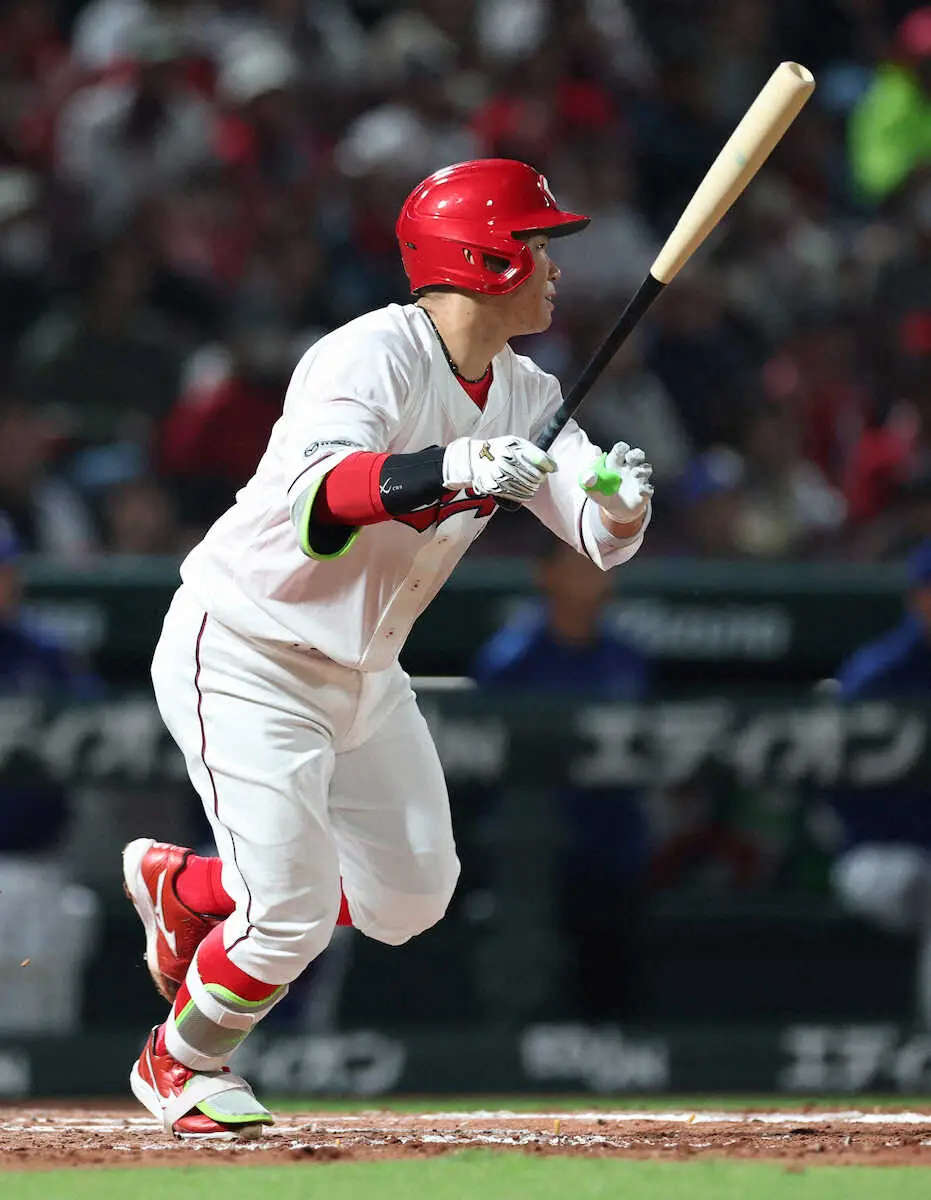 【画像・写真】広島2連勝　岡本駿が6回途中1失点で先発初勝利！打線も相手のミスにつけ込み7得点