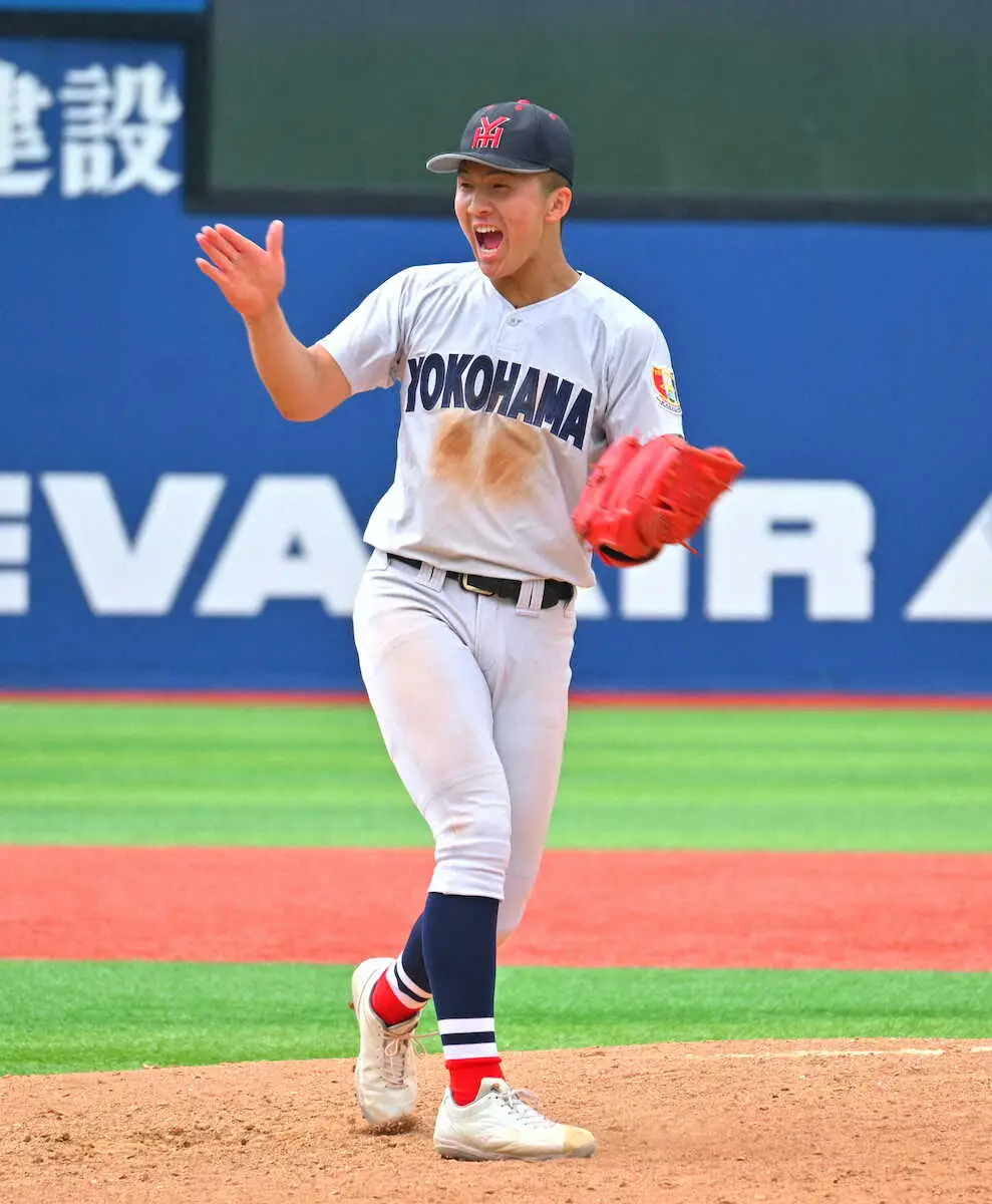 【画像・写真】横浜が夏のジョーカー「投手・池田聖摩」解禁！149キロ斬りでV投手「1年夏はここで負けて」笑顔の雪辱