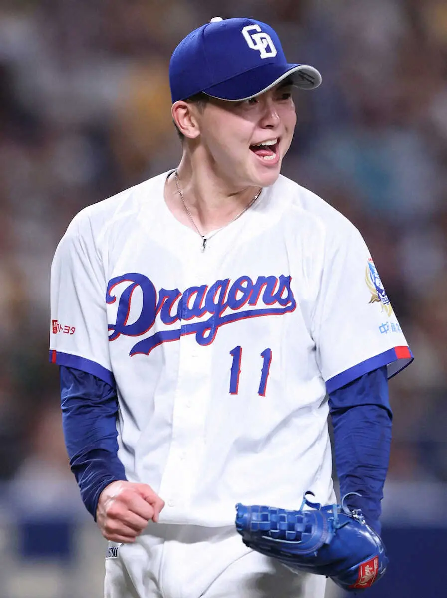 【画像・写真】中日ドラ1中西聖輝　プロ初勝利の記念球は「両親に感謝を込めて渡します」　挑戦者マインドで熱投112球