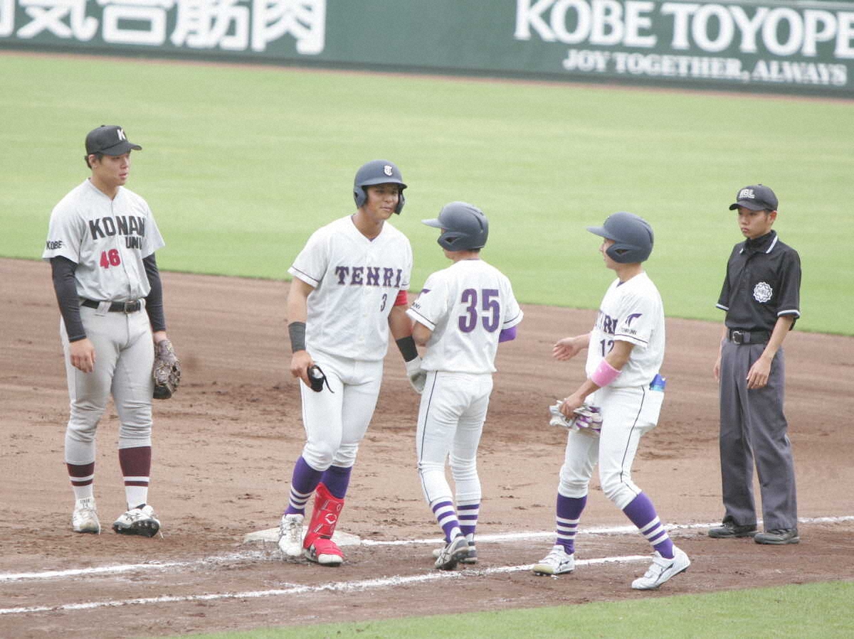 【画像・写真】阪神大学野球リーグNOW　天理大・関本大成が今季初安打初打点　4番がようやく本領「少しホッとした」