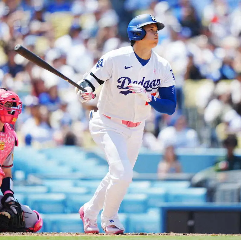 【画像・写真】ドジャース大谷翔平　母の日は自身初の無安打　ピンク→黒バットに試合中変更も快音は響かず