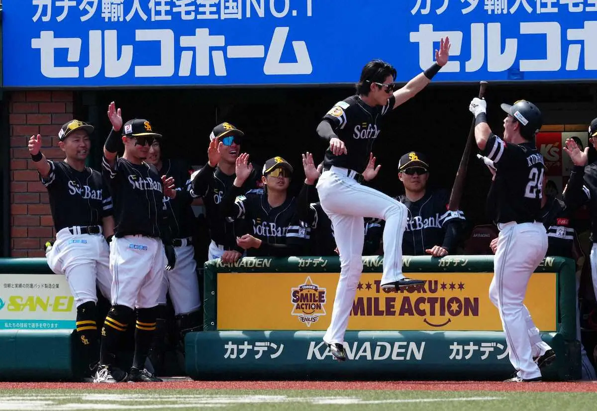 【画像・写真】ソフトバンク栗原陵矢がリーグ単独トップの12号弾「自分のスイングで完璧に捉えることができた」