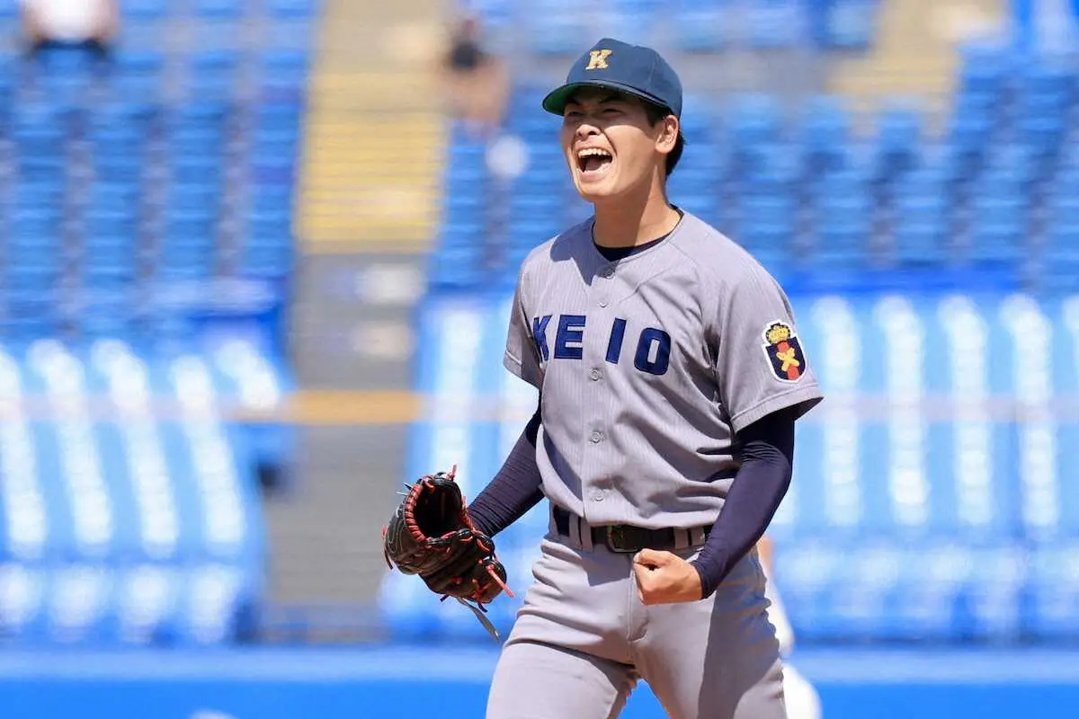 【画像・写真】慶大・渡辺和　リーグトップ5勝　堀井監督も称賛「100点満点の出来」