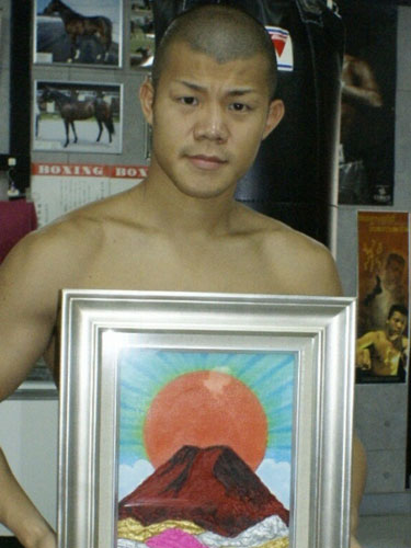 亀田興毅がオークションに出品する「赤富士」