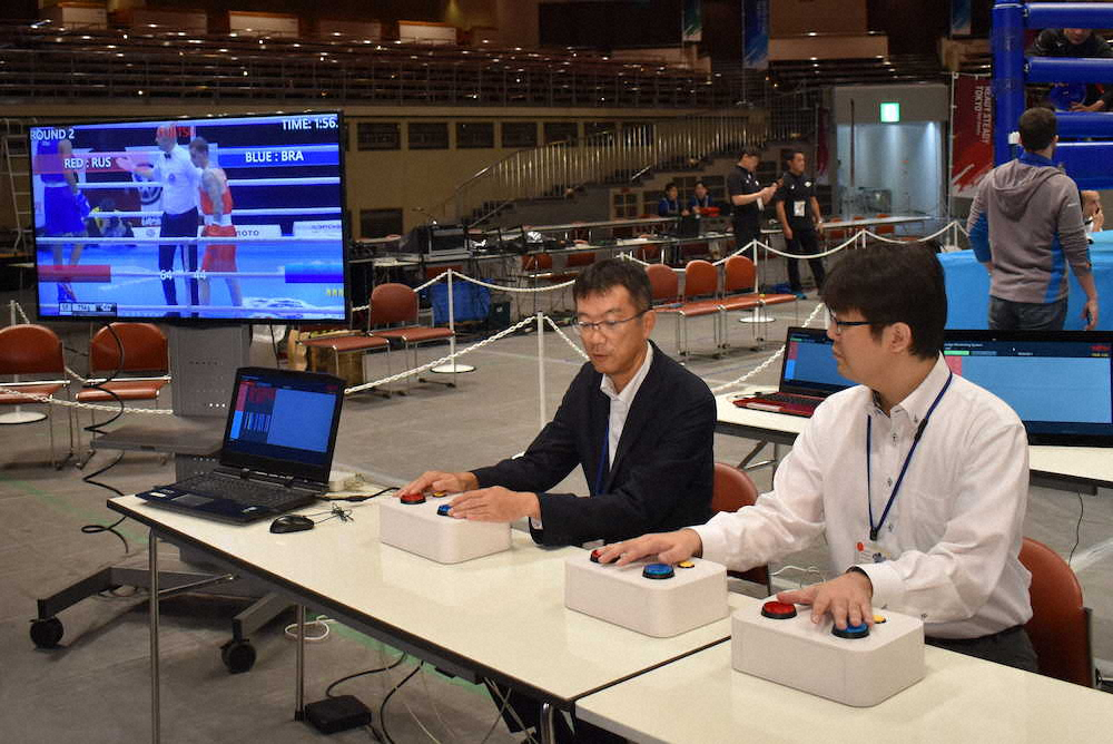 【画像・写真】アマボクシング、新判定システム披露　五輪へ“透明化”図る