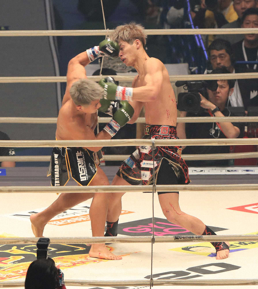 【画像・写真】白鳥大珠　2R終了後TKOで大雅下す　昨年大みそかの初参戦から3連勝
