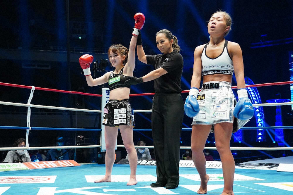 【画像・写真】MIO　K―1初勝利「安心したのと、うれしい気持ち」　“へこんだ”デビュー戦負けから奮起
