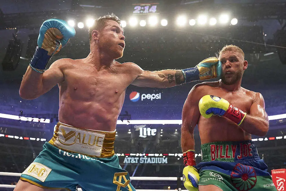 【画像・写真】カネロが3団体統一に成功！WBO王者サンダースに8回TKO勝ち