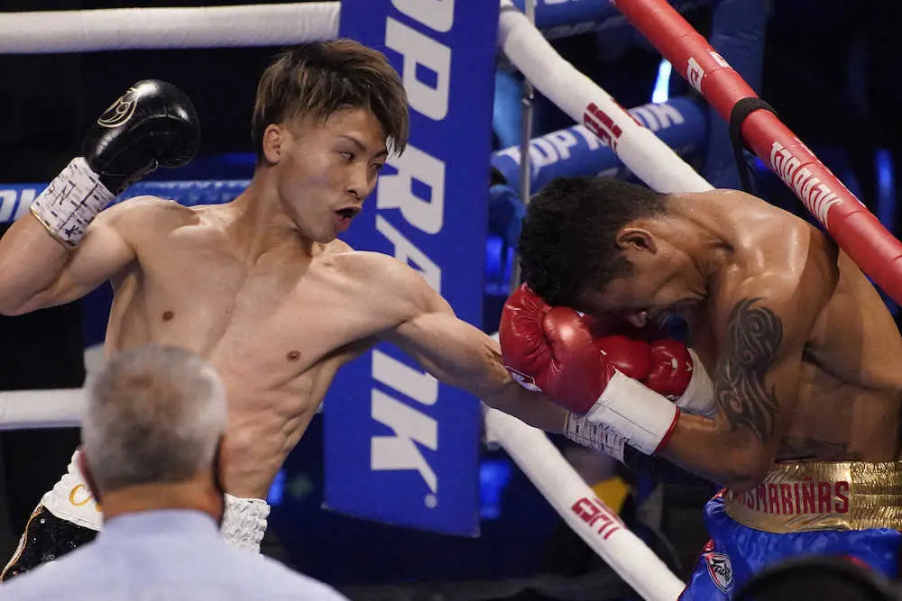 【画像・写真】尚弥　圧巻の3回KO勝ち「ボディーで倒せることを示せて良かった」
