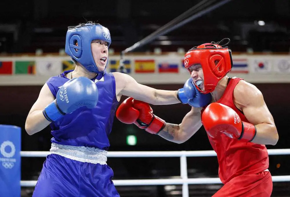 【画像・写真】入江が準決勝へ、日本女子五輪ボクシング初メダル確定「歴史の扉開いた」