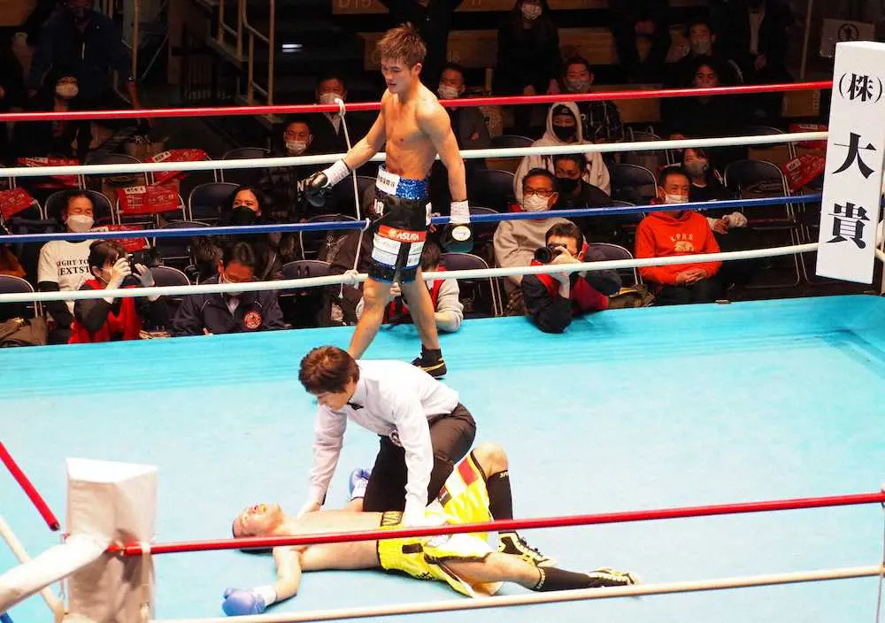 【画像・写真】三代大訓　6回TKO勝ちで世界挑戦へ前進！IBF新王者・尾川堅一を苦しめた男を圧倒