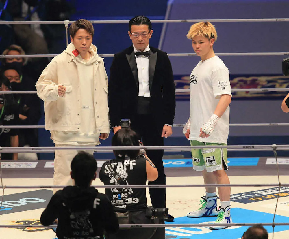 【画像・写真】天心「僕が物語終わらせる」武尊「格闘技界最高の試合を」リング上で“世紀の6月決戦”誓い合い
