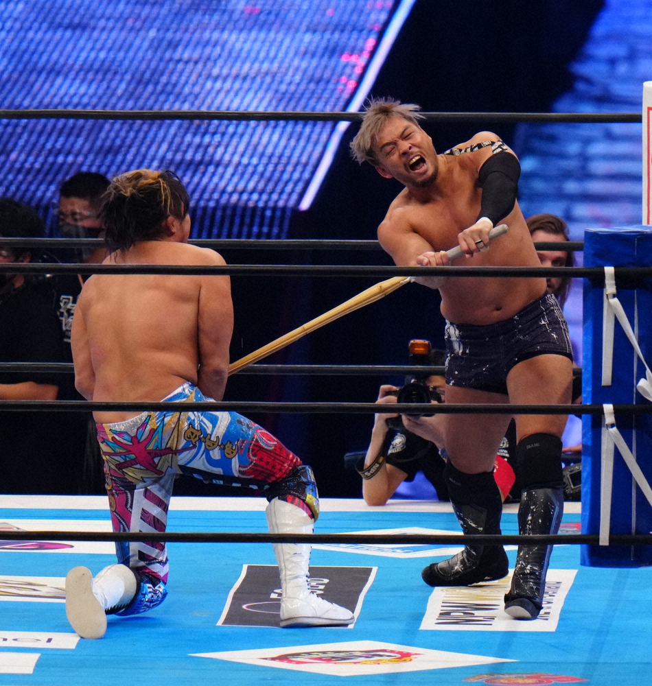 5日の東京ドームで行われた Wrestle Kingdom 16 で棚橋弘至と戦ったkenta 右 スポニチ Sponichi Annex 格闘技