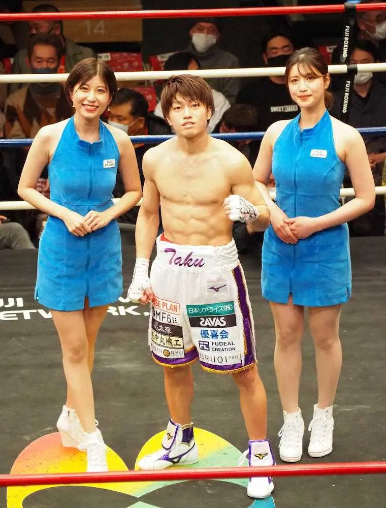 【画像・写真】桑原拓　8カ月ぶりの再起戦で32秒KO勝ち　大橋会長の誕生日に勝利贈り「一生の思い出に残る」