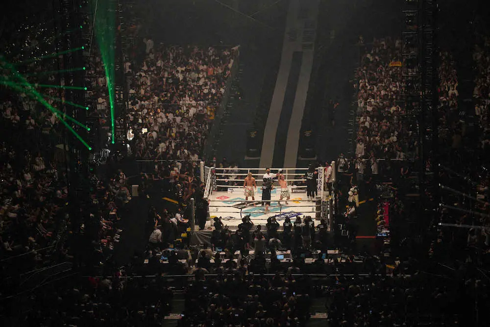 【画像・写真】「THE　MATCH」入場者5万6399人　コロナ下で国内スポーツ3度目の5万人超え