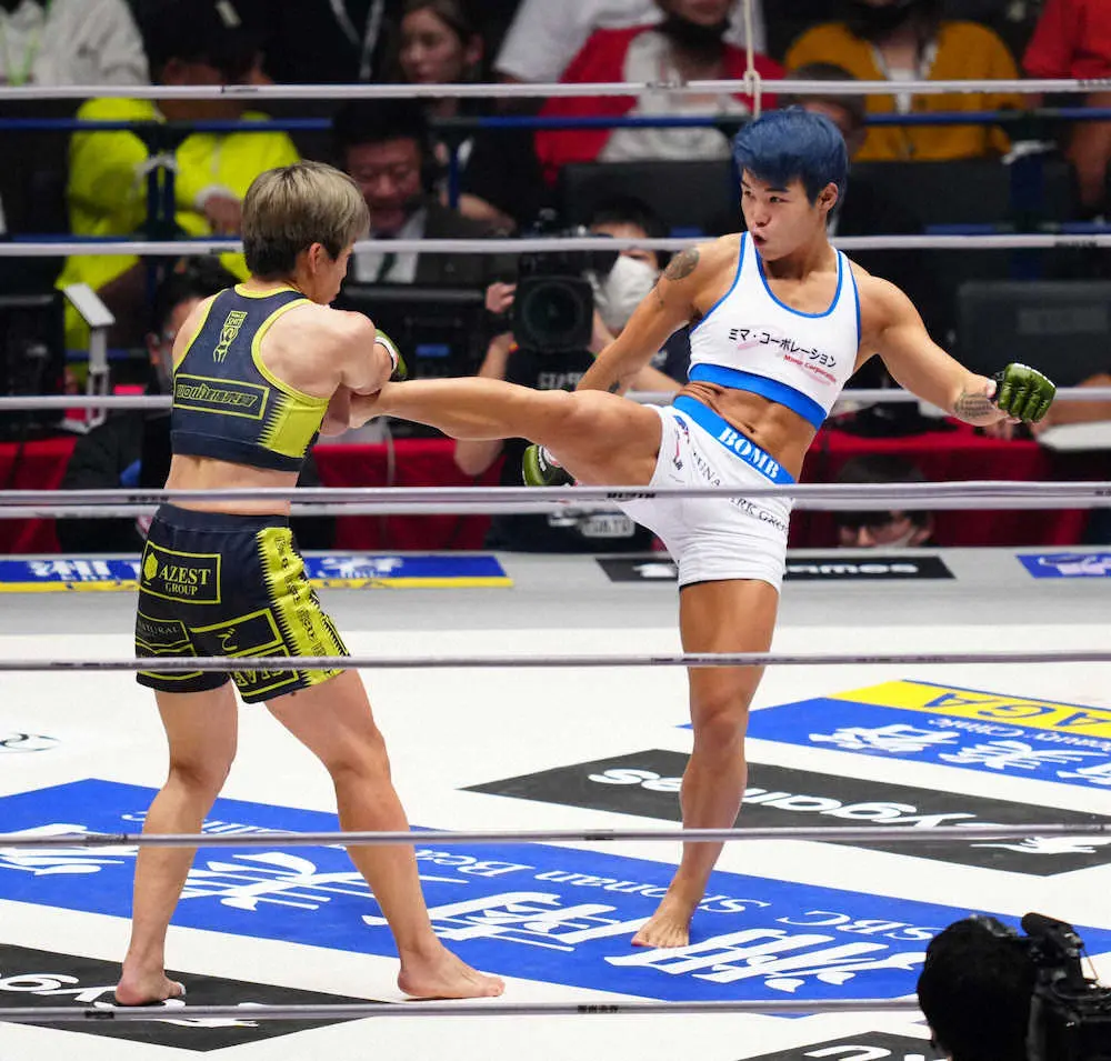 【画像・写真】パク・シウ　打撃で圧倒して女子スーパーアトムT決勝進出！前女王の浜崎朱加を判定3ー0で下す