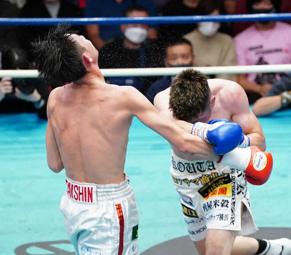 【画像・写真】元国体王者・松野晃汰が輪島功一氏の孫・磯谷大心に4回TKO勝ち　東日本ウエルター級新人王に