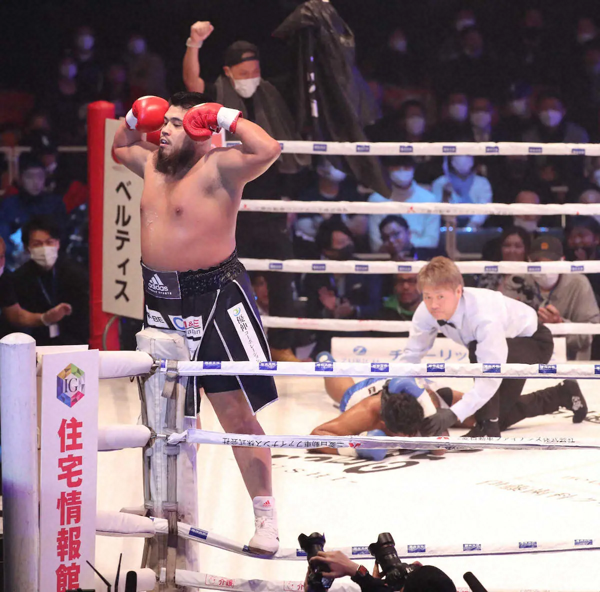 【画像・写真】日本王者の但馬ミツロは4戦目も初回KO勝利　ヘビー級ノンタイトル戦