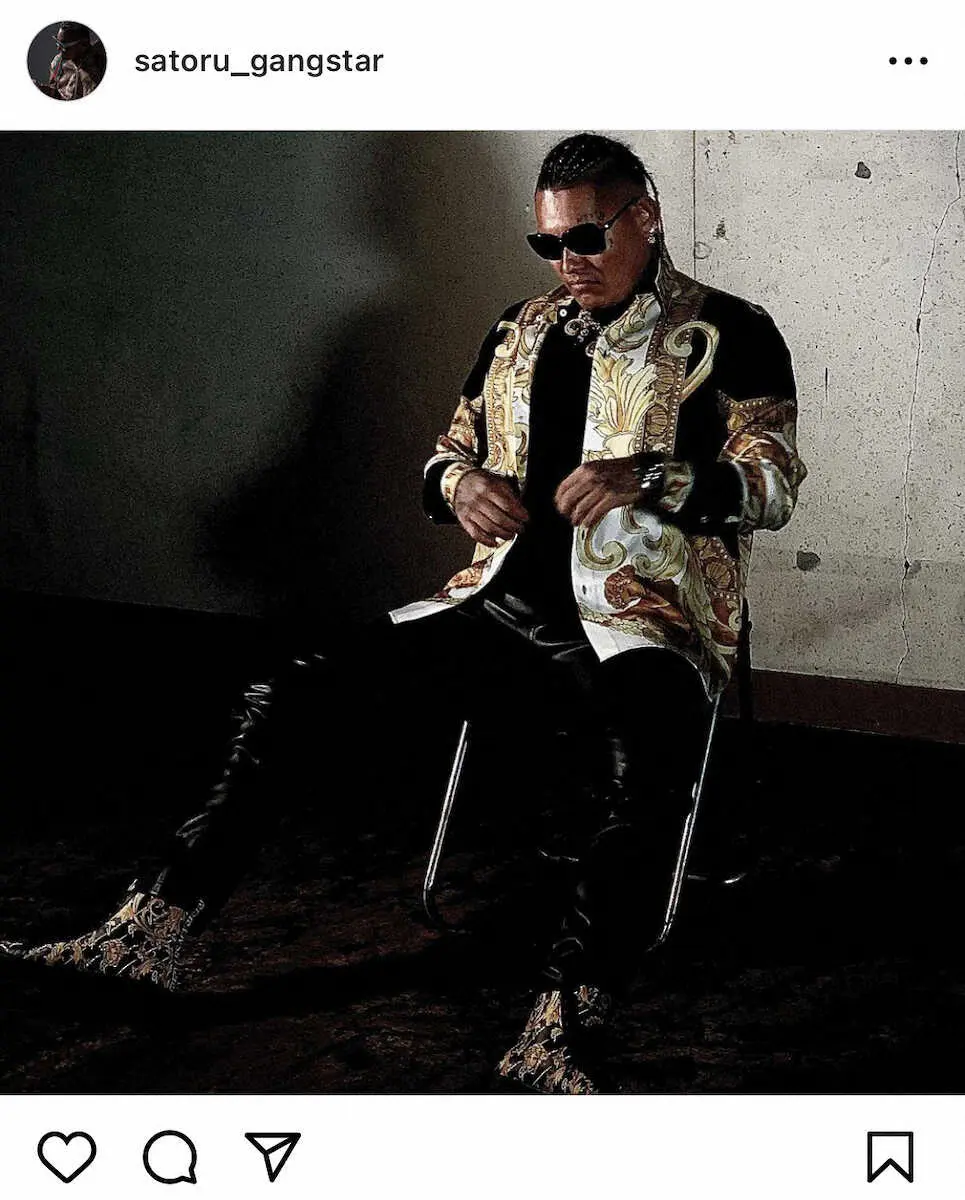 【画像・写真】ラッパーのSATORUのインスタグラム(＠satoru_gangstar)から