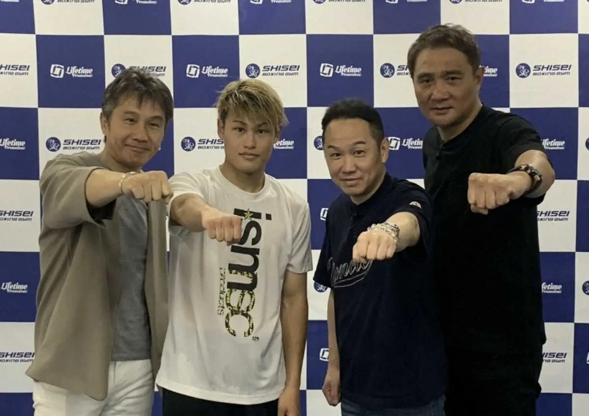 【画像・写真】ボクシング堤「倒して勝てれば100点」　東洋太平洋王座決定戦へ練習公開　元世界王者の竹原氏らも激励